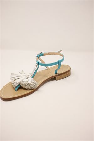 Sandali bassi turchesi con nappine Da Costanzo | NAPPINENEW1TURCHESETURCHESE